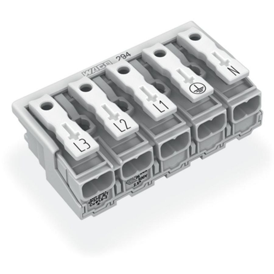 Kroonklem Drukknop extern wit 294-5095/5026-000 VVE=250