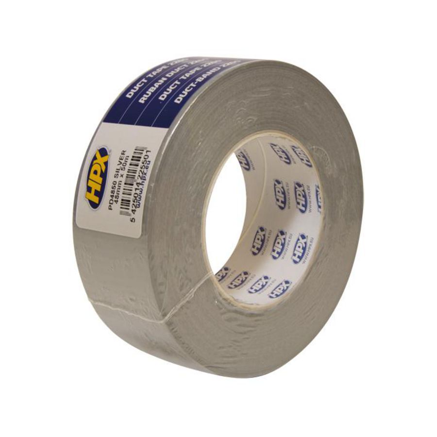 Zelfklevende tape HPX duct tape power 48mmx50m Zilver