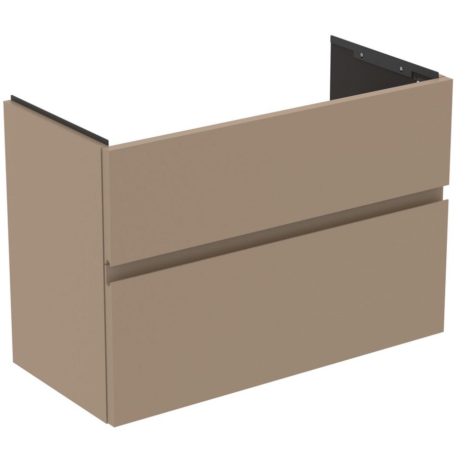 Wastafelmeubel 800x375x550mm mat greige 2 laden Finesse