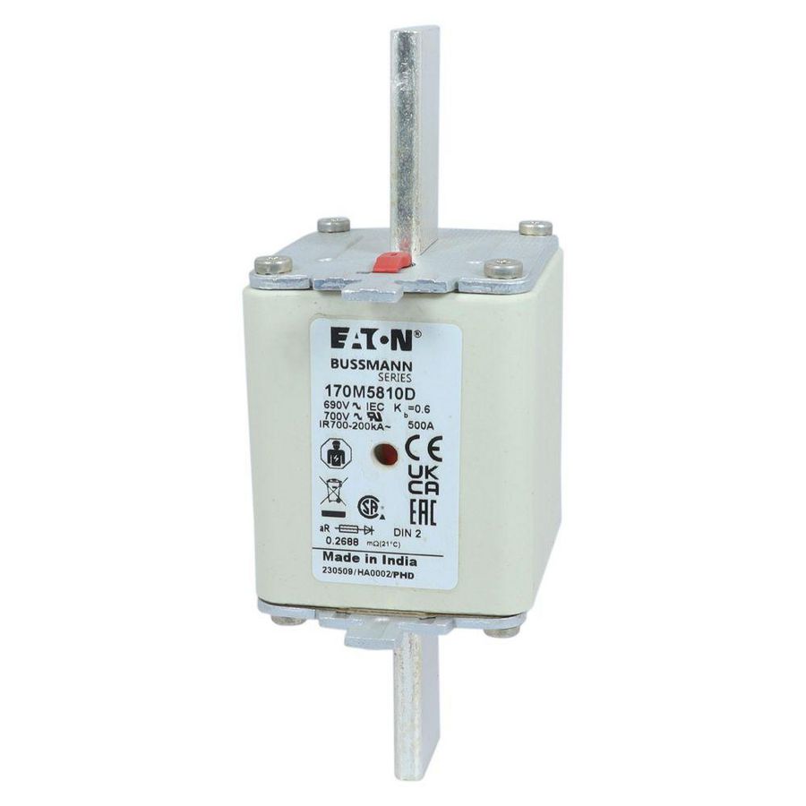 Zekering hoge snelheid 500A AC 690V 200kA 2 aR IEC VVE=3