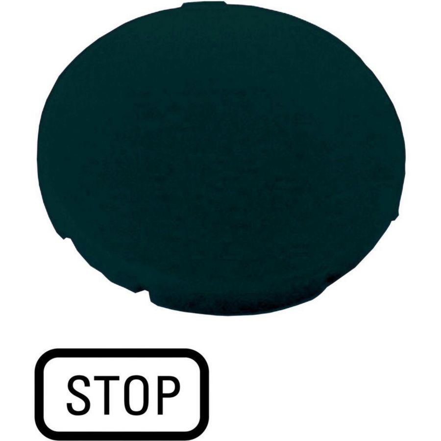 Indicatieplaatje vlak zwart "stop" VVE=10