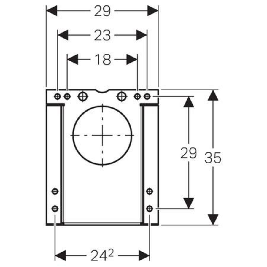 Versterkingsplaat voor Duofix element voor wand/WC