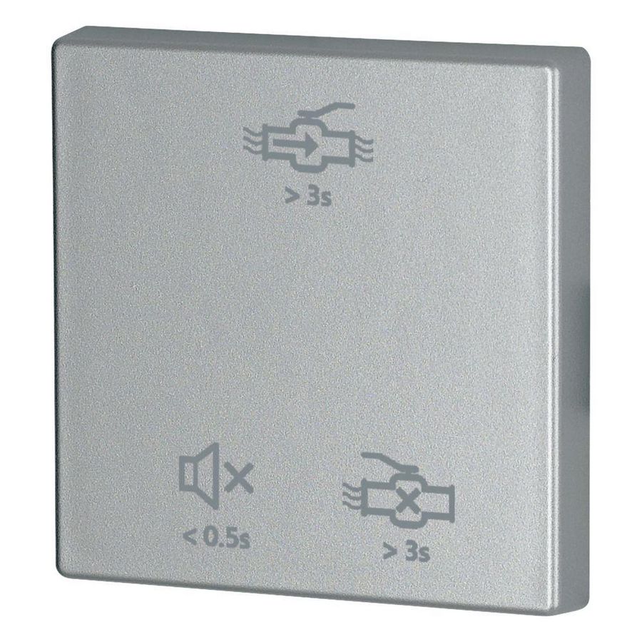 Schakelwip 1-voudig met Water Guard opdruk zilver mat