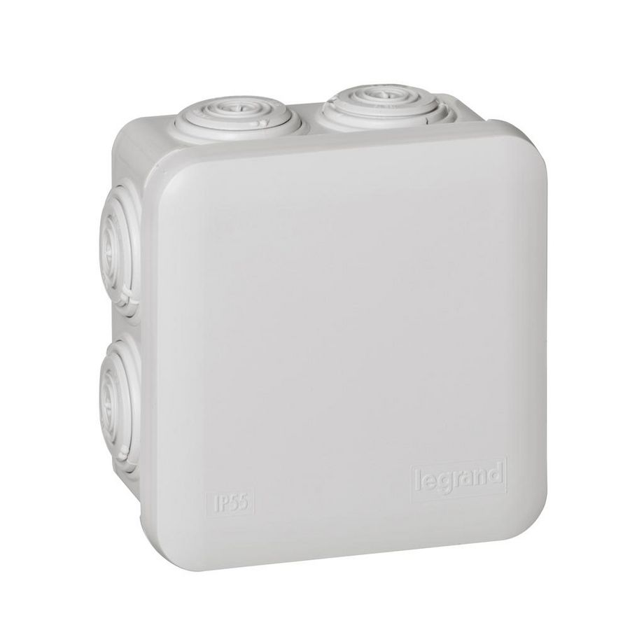 Lasdoos 80x80x45 7 tules grijs Plexo VVE=5