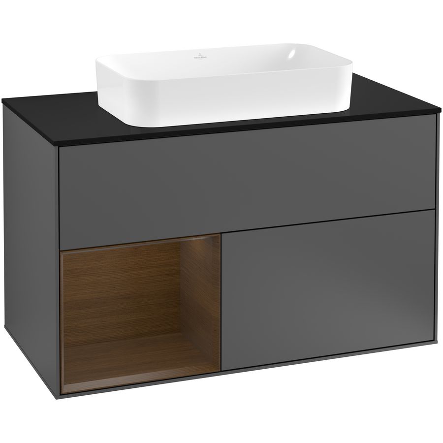 Wastafelonderkast Finion 1000x603x501mm Antr. Matt Lacquer G242GNGK