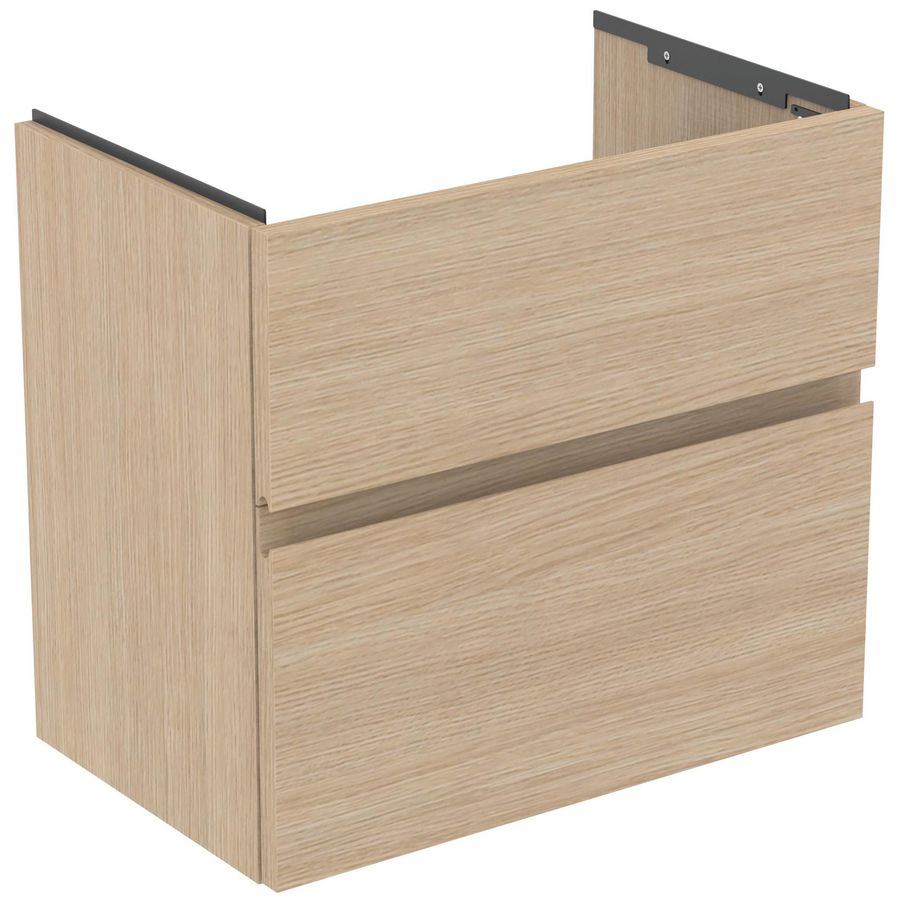 Wastafelmeubel 600x375x550mm white oak 2 laden Finesse