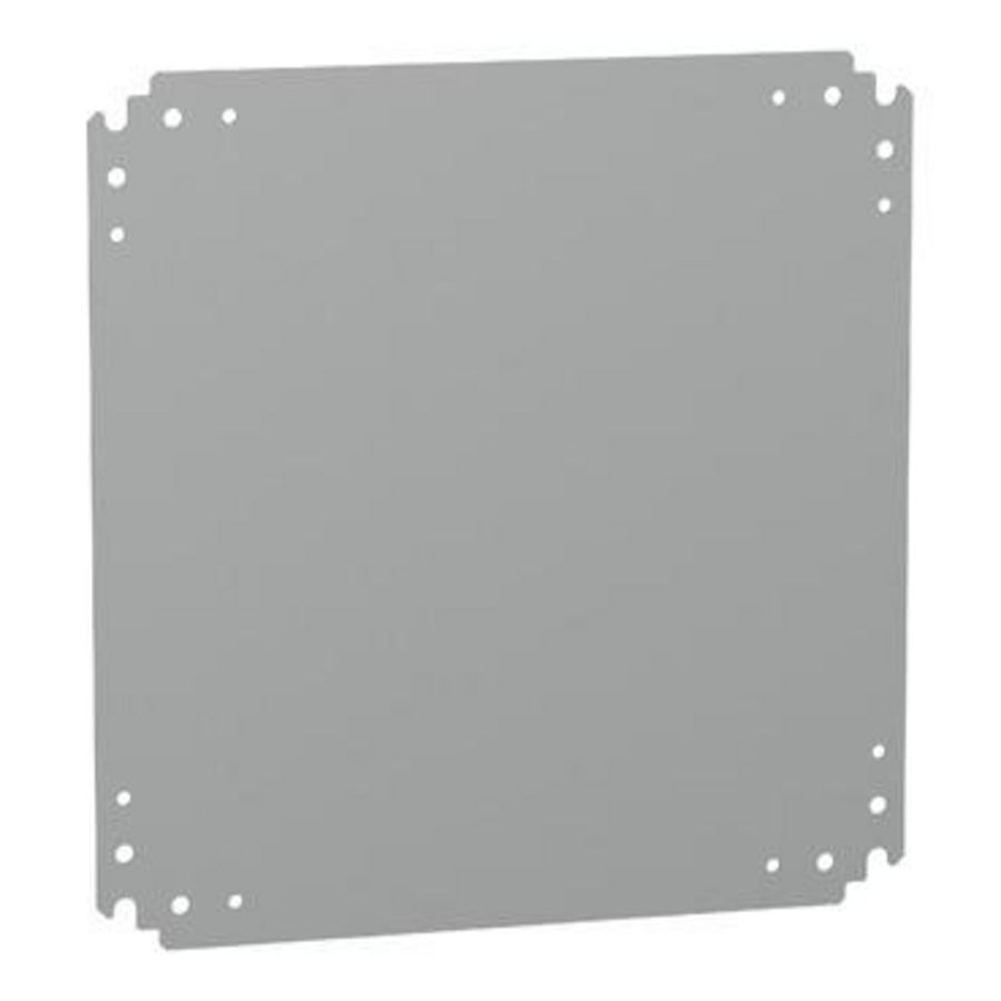 Volle montageplaat voor PLA behuizing 500x500mm Metaal