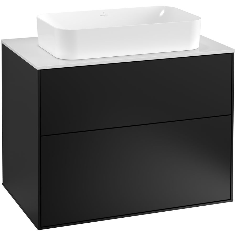 Wastafelonderkast Finion 800x603x501mm Black Matt Lacquer F22100PD