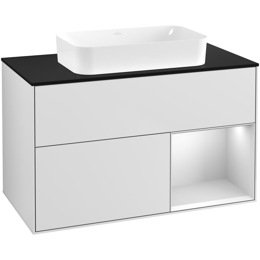 Wastafelonderkast Finion 1000x603x501mm White Matt Lacquer G662MTMT