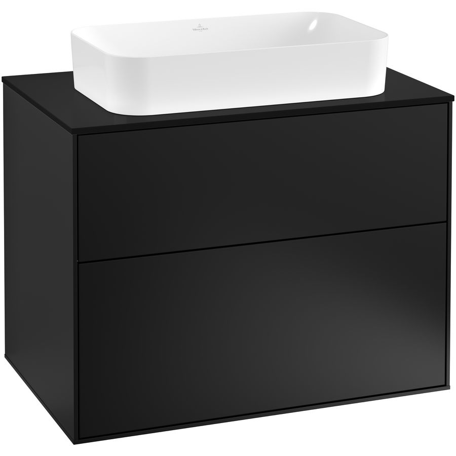 Wastafelonderkast Finion 800x603x501mm Black Matt Lacquer F22200PD
