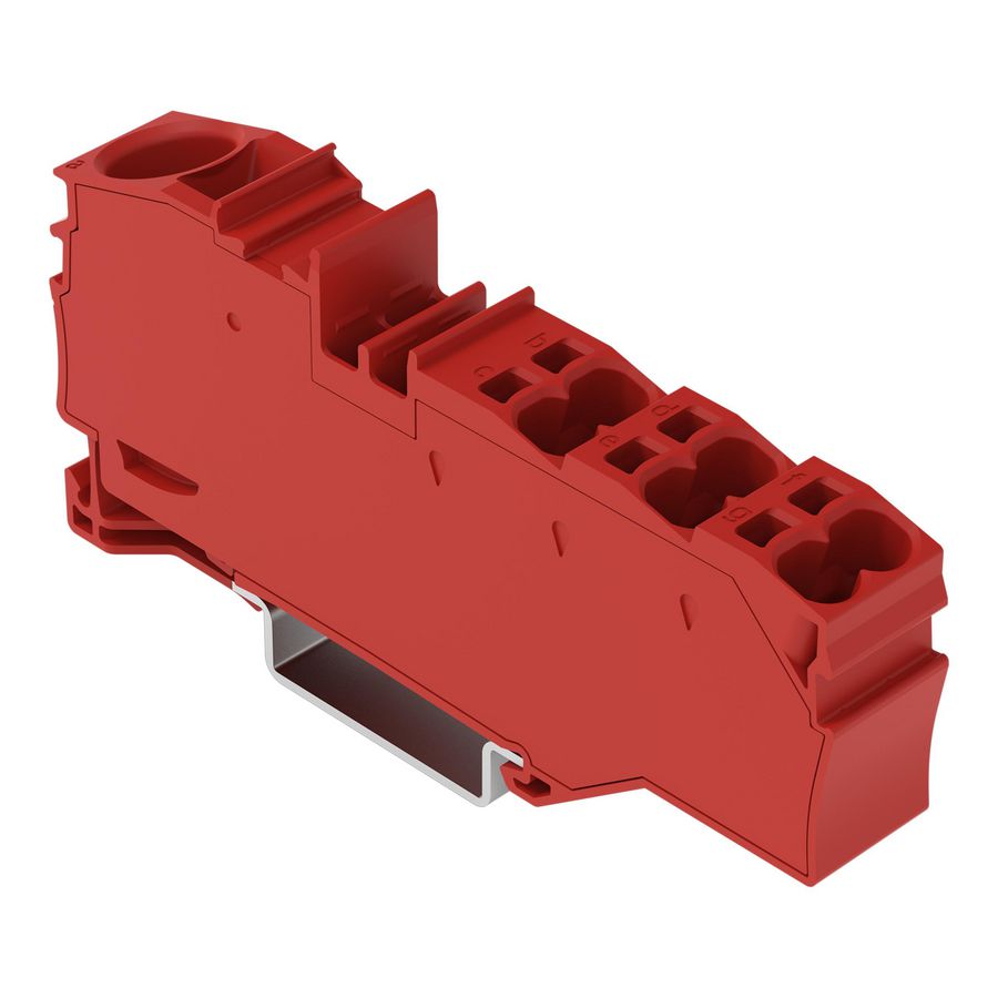 Verdeelklem bed.opening 1 x 16mm² / 6 x 4mm² rood VVE=7