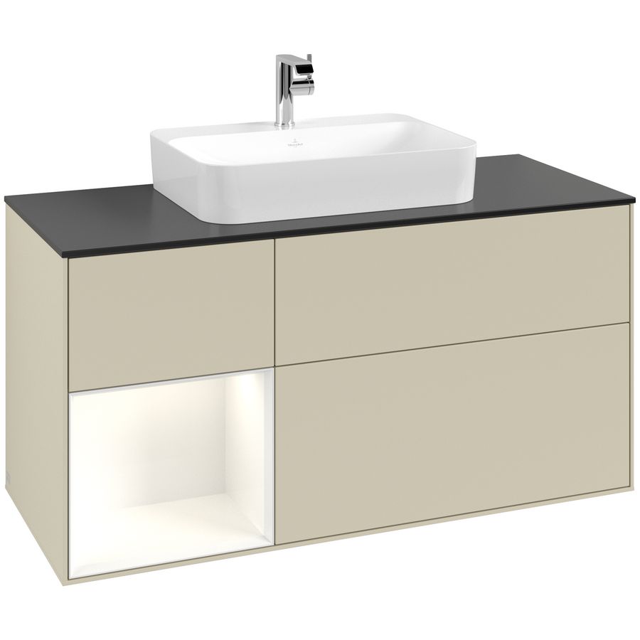 Wastafelonderkast Finion 1200x603x501mm S.Grey Matt Lacquer G412GFHJ