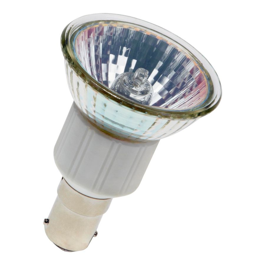 Hoogvolt halogeenreflectorlamp Ba15d JDR 240V 100W 40D wit