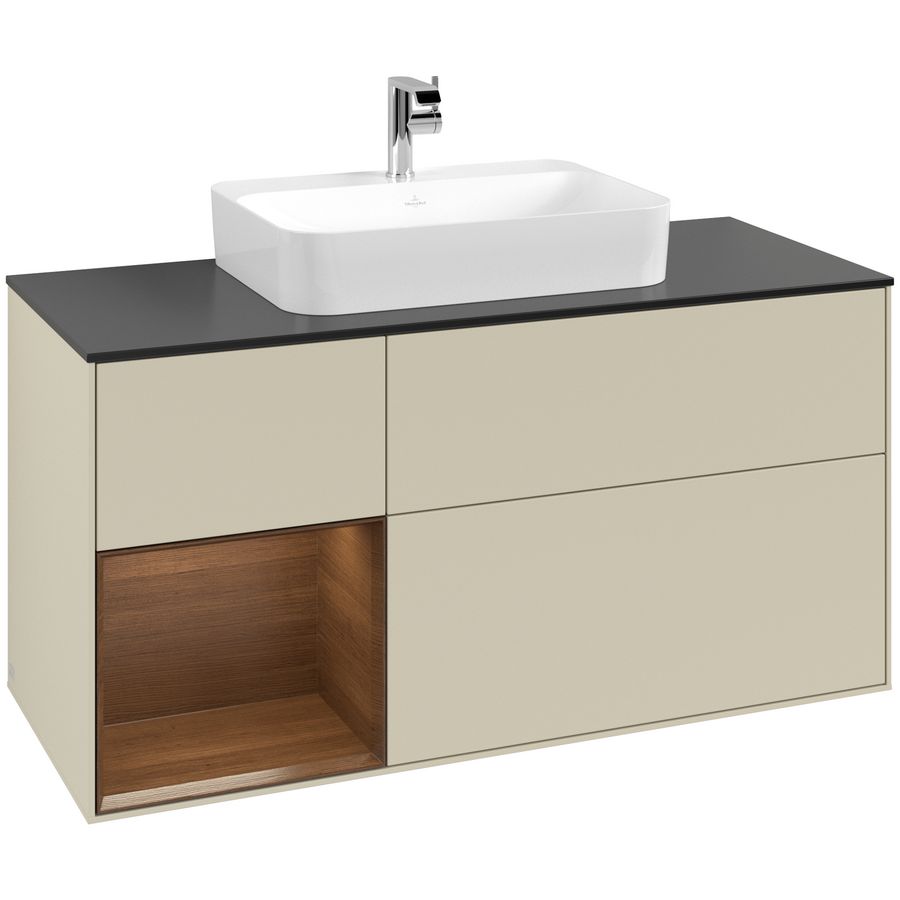Wastafelonderkast Finion 1200x603x501mm S.Grey Matt Lacquer G412GNHJ