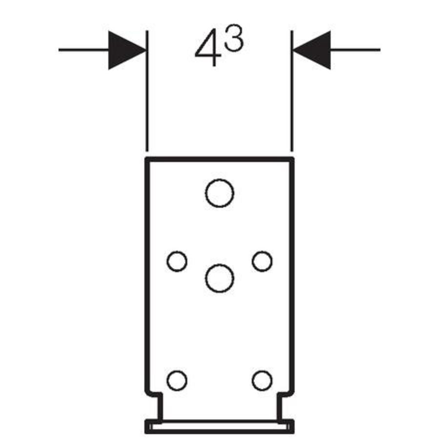 Duofix bevestgingsset staanderafstand 500mm staalverzinkt VVE=12.