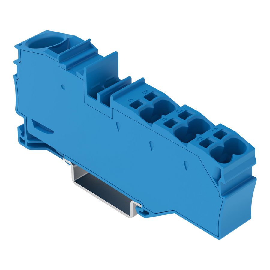 Verdeelklem bed.opening 1 x 16mm² / 6 x 4mm² blauw VVE=7
