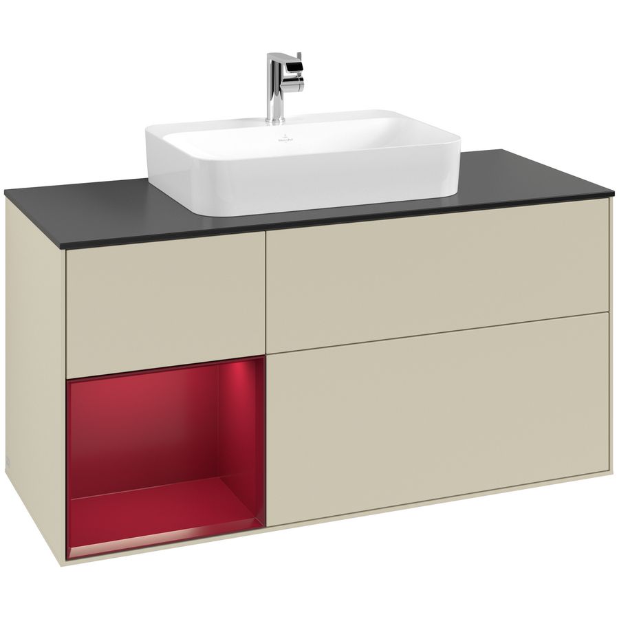 Wastafelonderkast Finion 1200x603x501mm S.Grey Matt Lacquer G412HBHJ