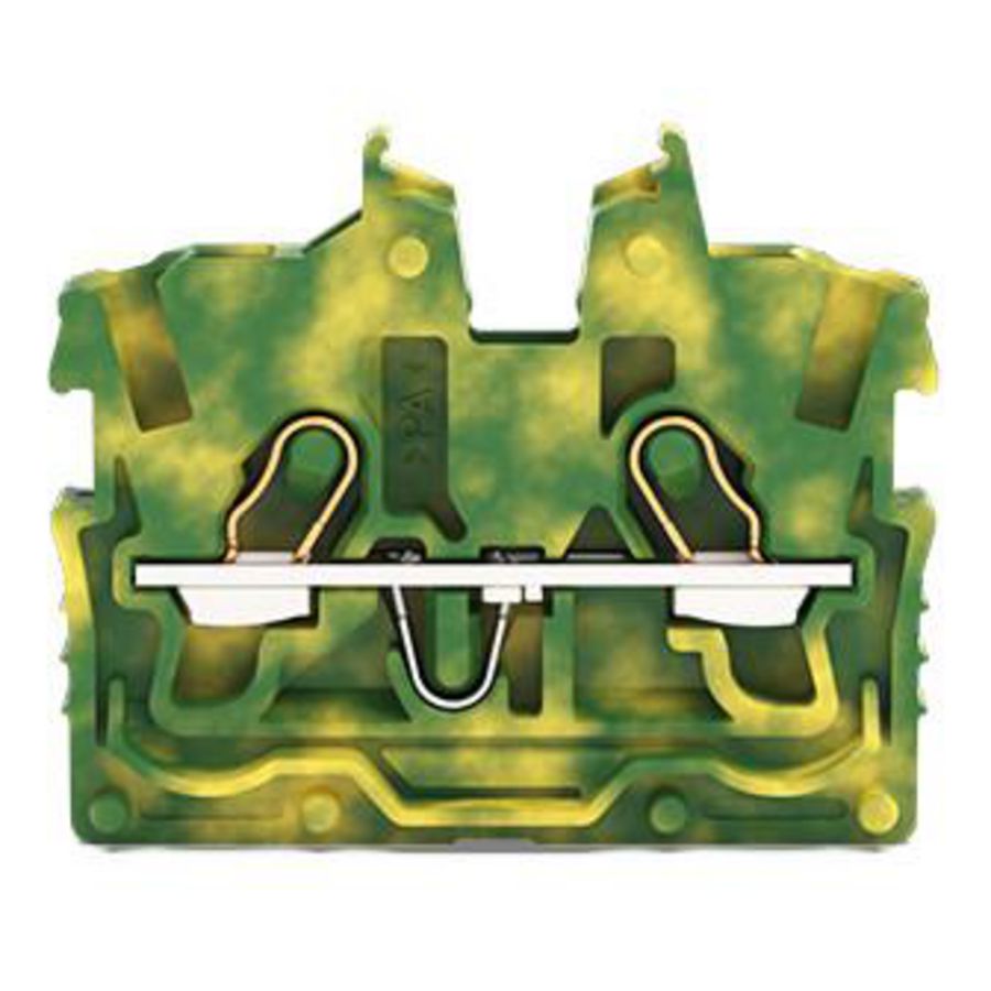 2-draads MINI-rijgklem bedieningsopening 1mm² groen/geel 2050-327 VVE=100