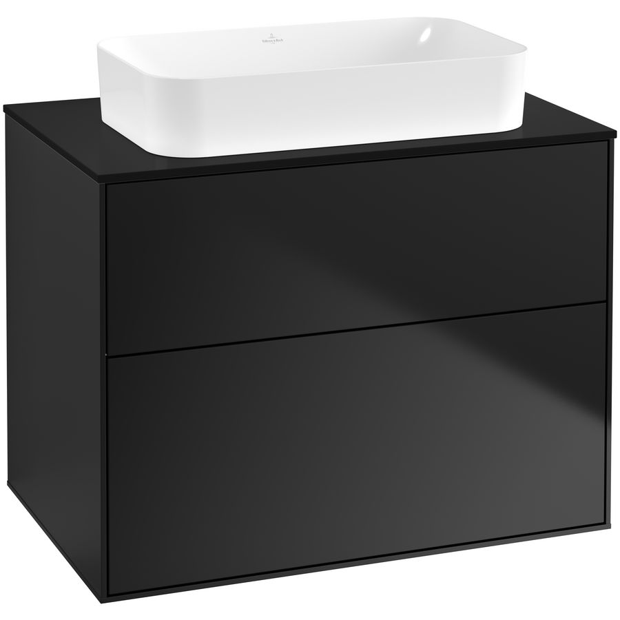 Wastafelonderkast Finion 800x603x501mm Black Matt Lacquer F63200PD