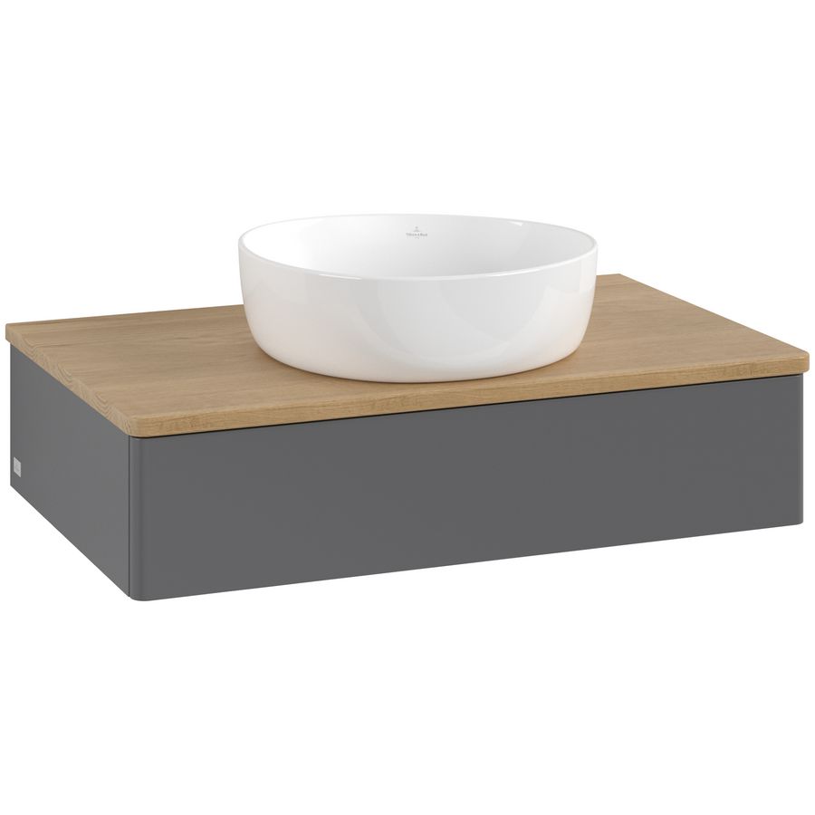 Wastafelonderkast Antao 800x190x500mm Antr. Matt Lacquer K08011GK