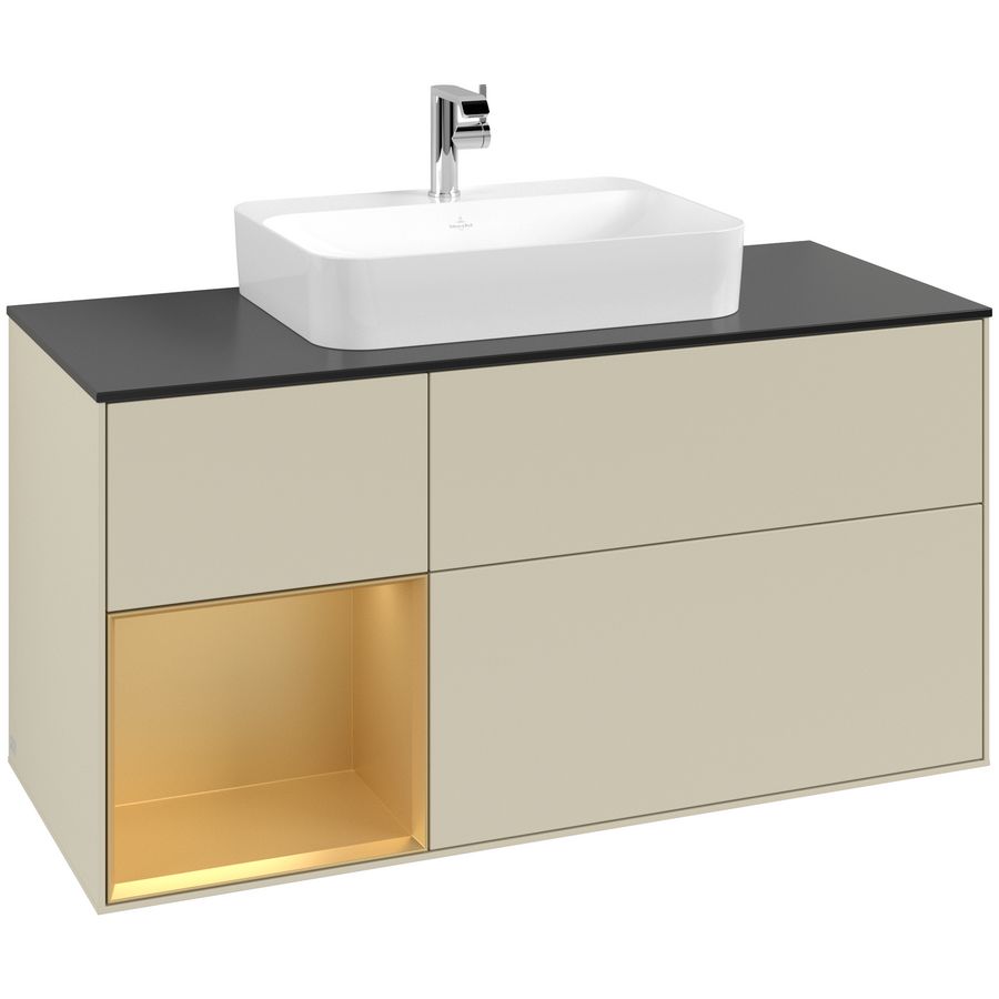 Wastafelonderkast Finion 1200x603x501mm S.Grey Matt Lacquer G412HFHJ