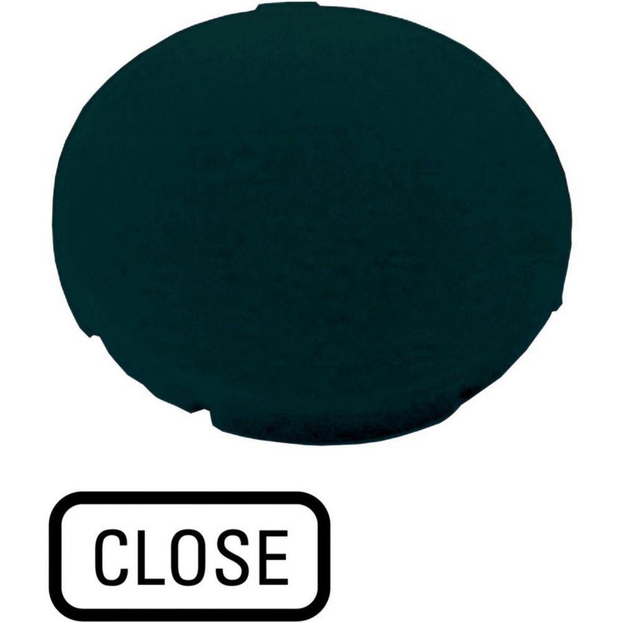 Indicatieplaatje vlak zwart "close" VVE=10