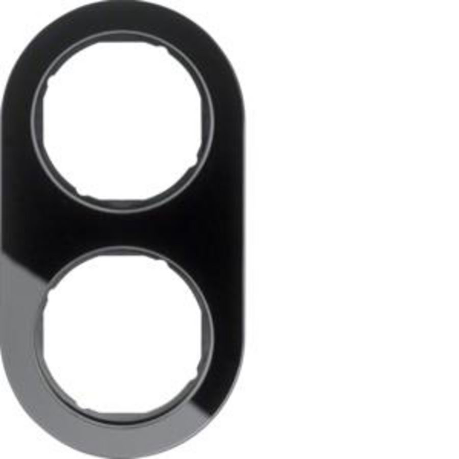 Afdekraam 2-v berker R.Classic Glas zwart