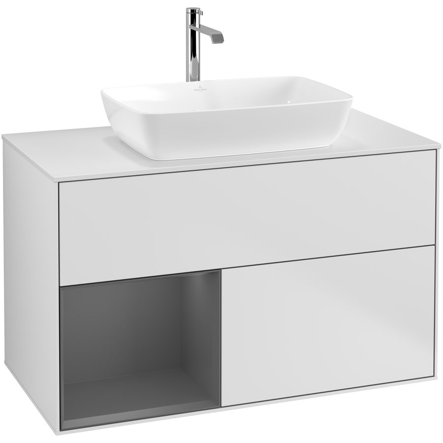Wastafelonderkast Finion 1000x603x501mm White Matt Lacquer G771GKMT