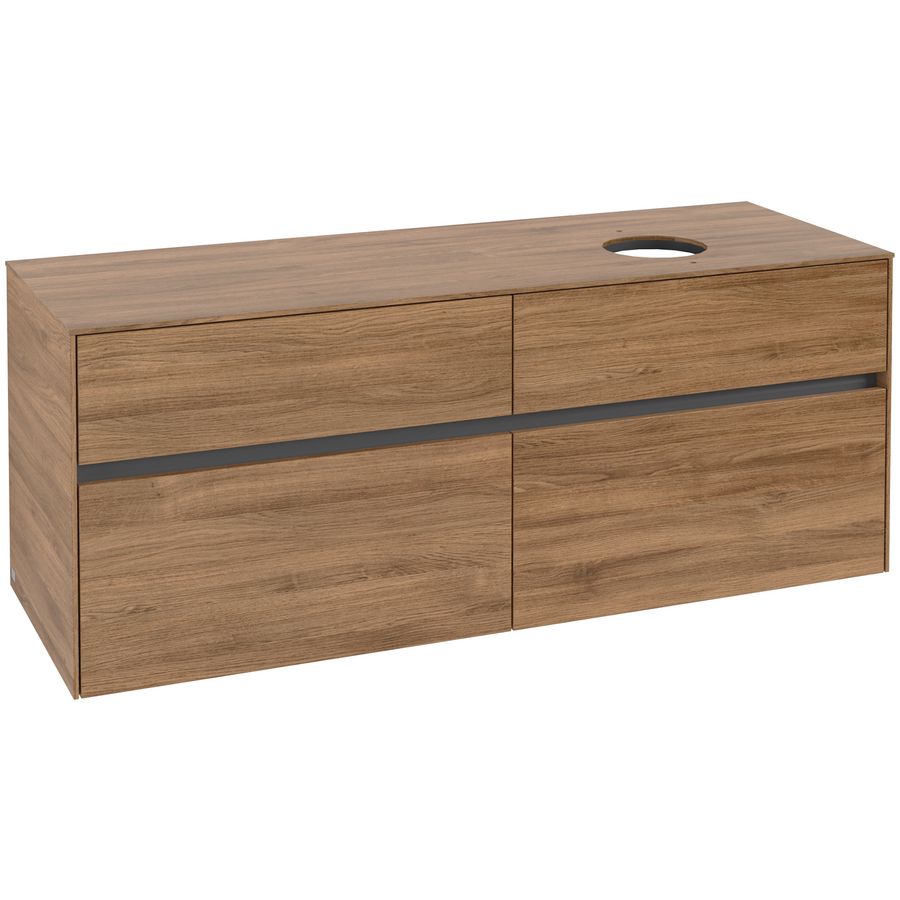 Wastafelonderkast Collaro 1400x548x500mm Oak Kansas C04700RH