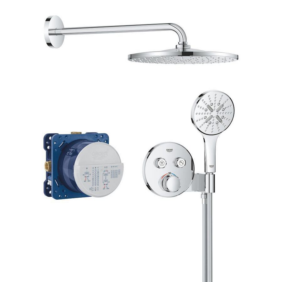Grohtherm SmartControl Perfect inbouw shower set (2 knops) met Rainshower Mono 310 (prof)