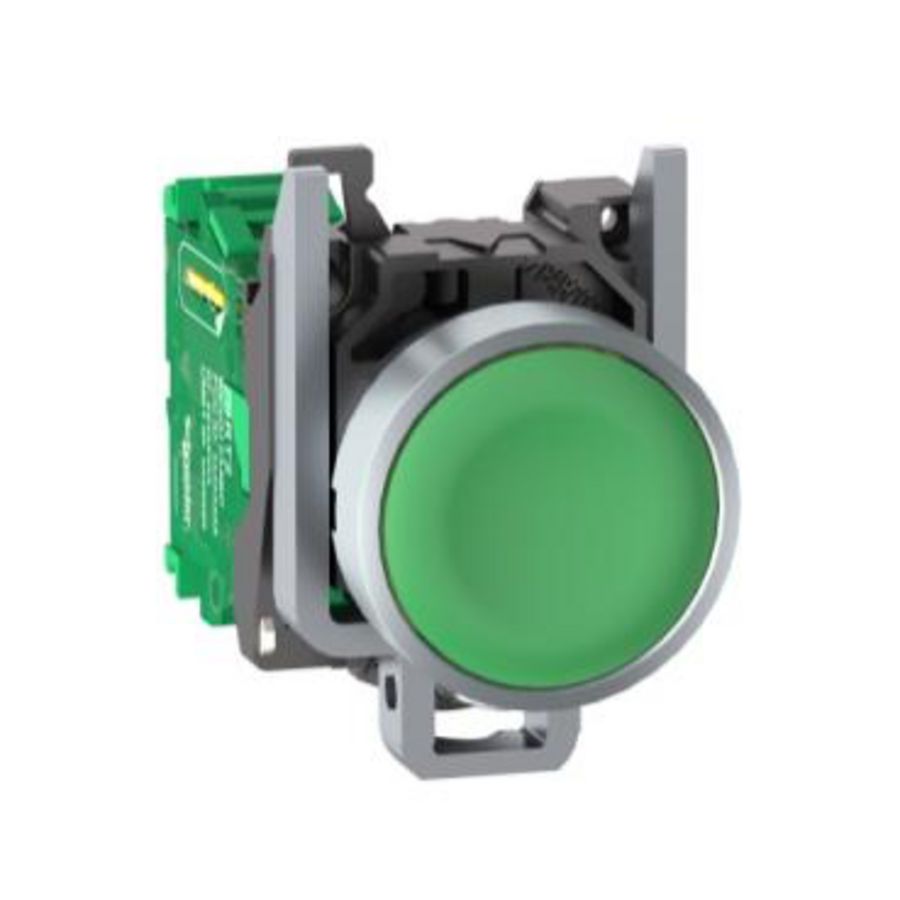 Draad-en batterijloze drukknop 22mm Metaal GroenR