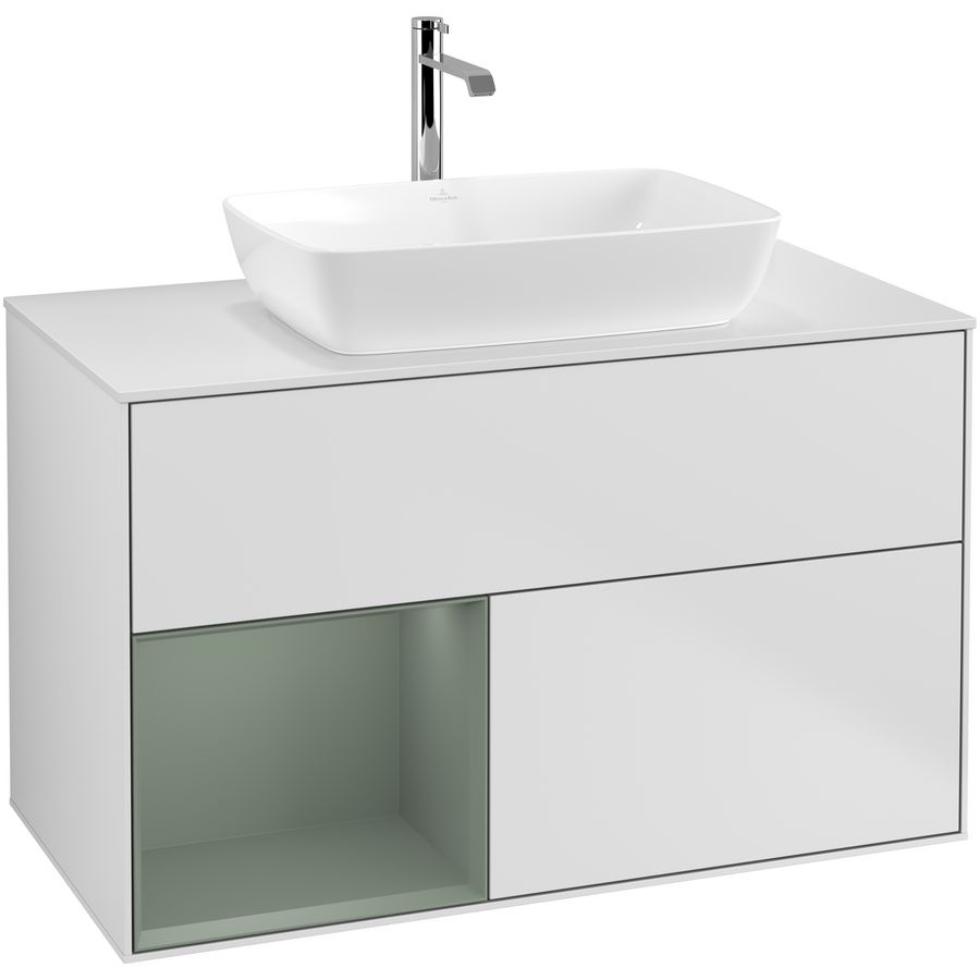 Wastafelonderkast Finion 1000x603x501mm White Matt Lacquer G771GMMT