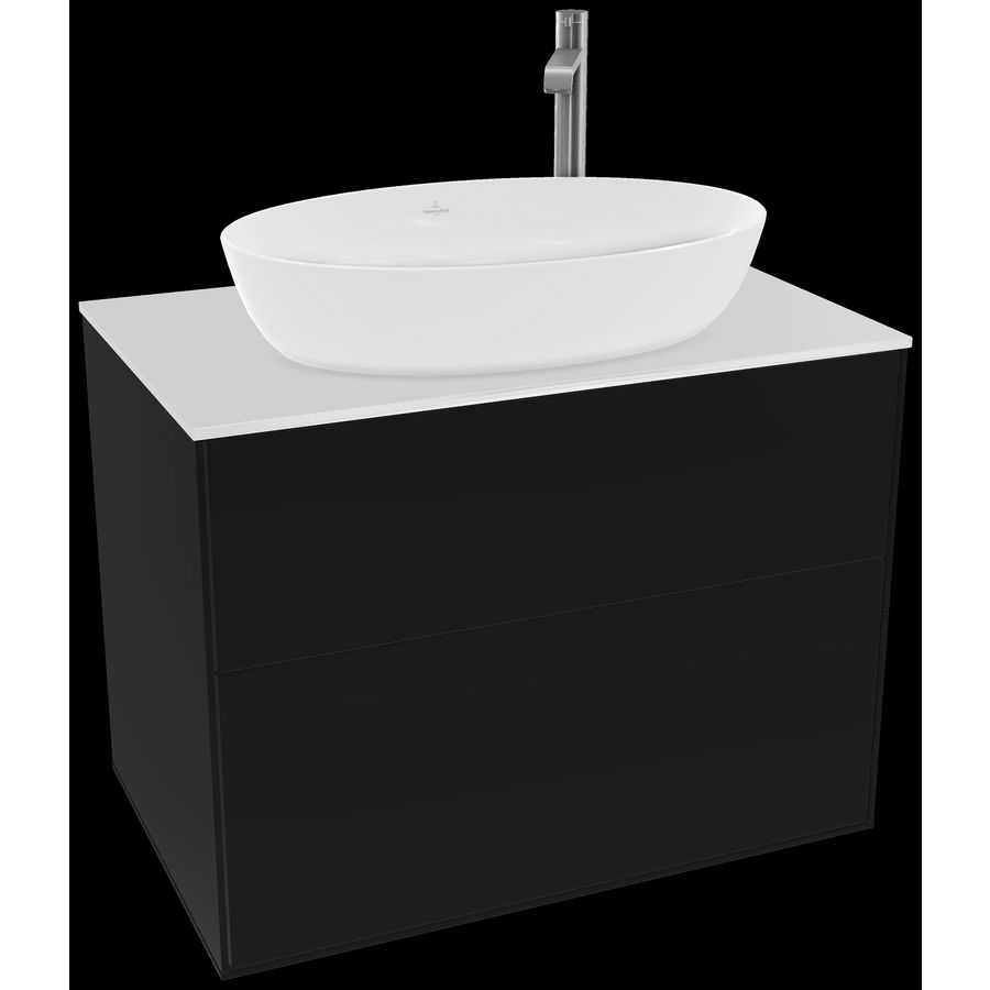 Wastafelonderkast Finion 800x603x501mm Black Matt Lacquer F87100PD