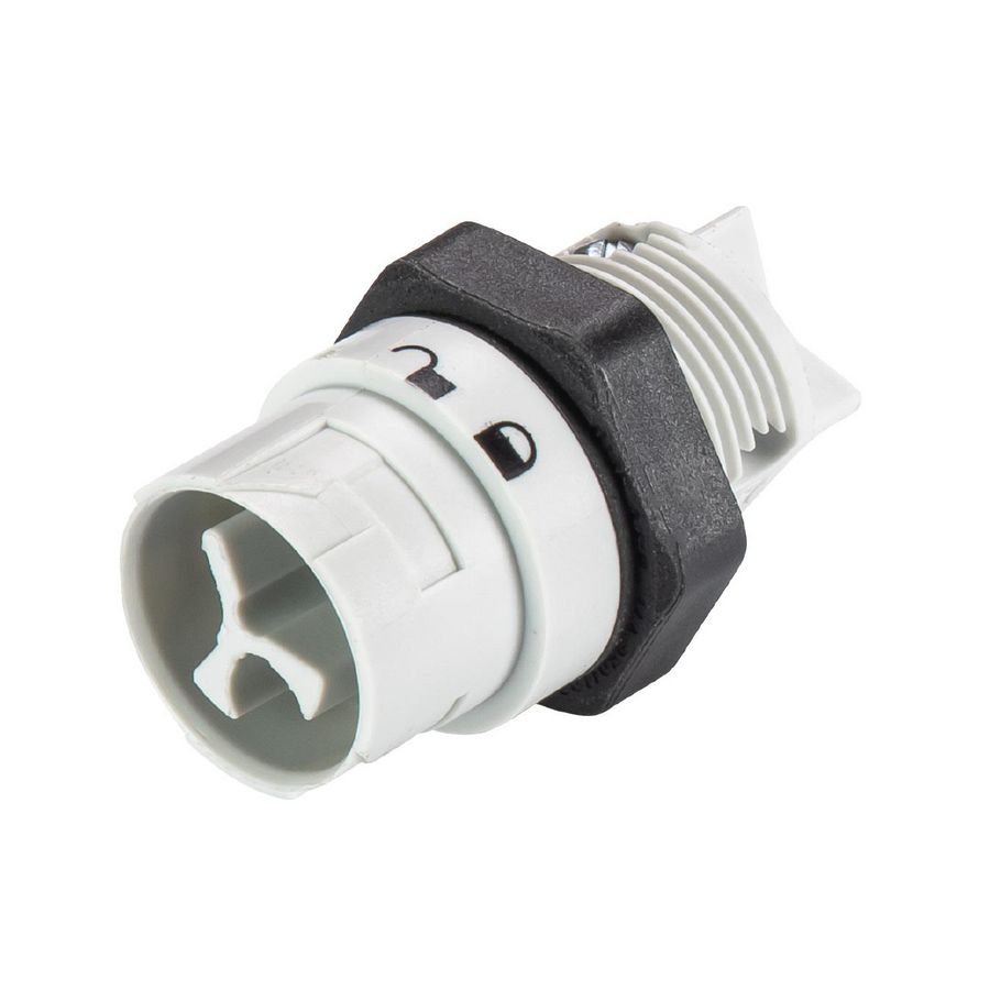 Schroef RST16I2 male chassis 2-polig lichtgrijs VVE=100