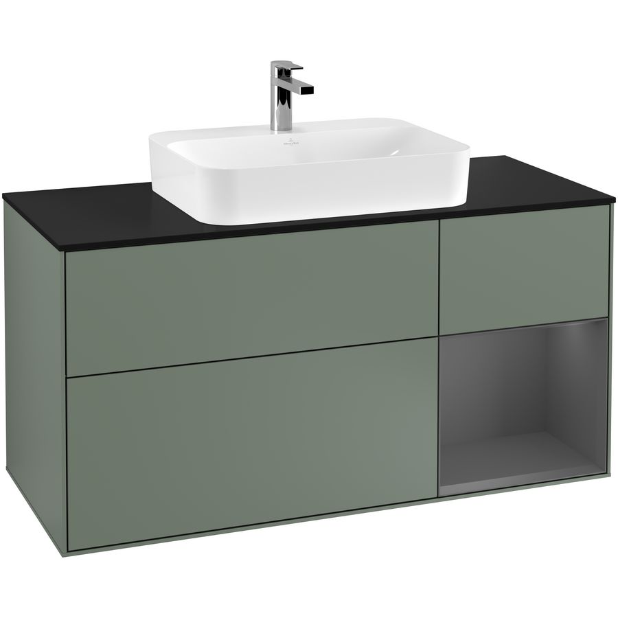 Wastafelonderkast Finion 1200x603x501mm Olive Matt Lacquer F422GKGM