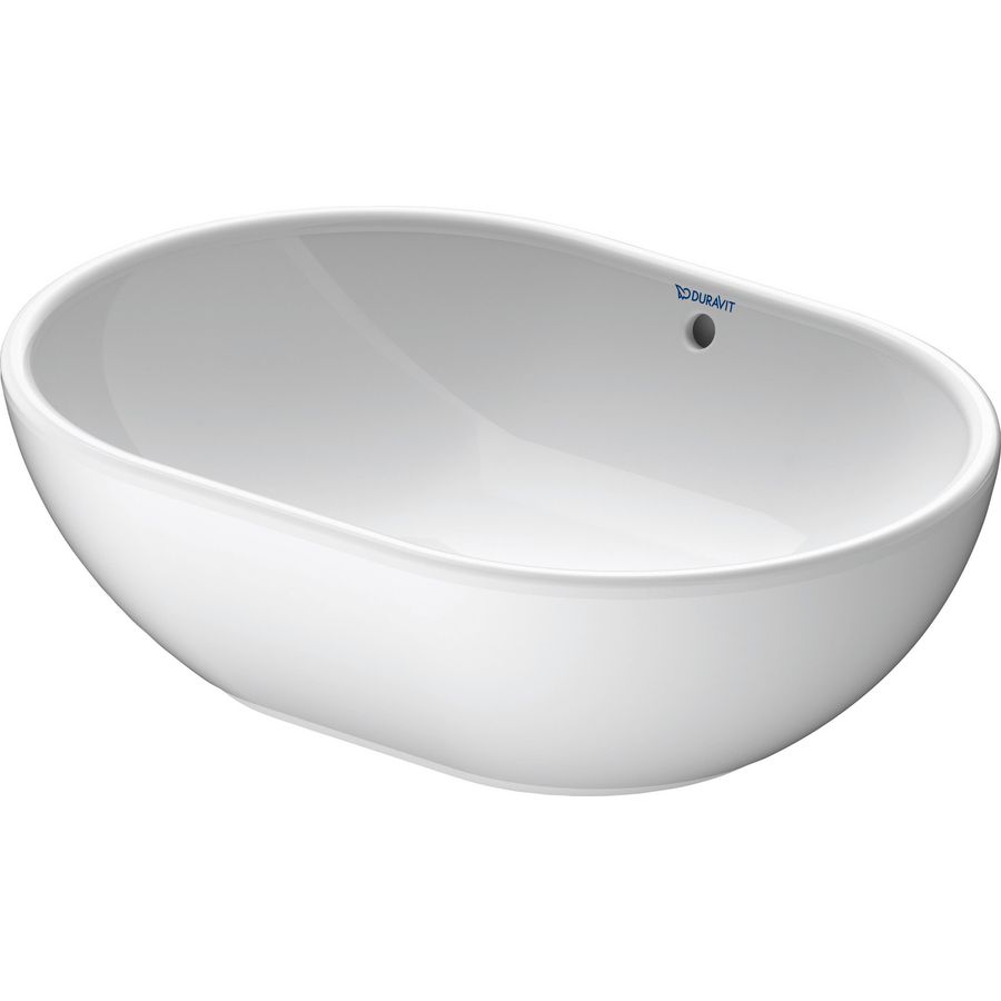 UNIVERSEEL #033550 opzetwastafel 495mm wit zonder kraangat met overloop