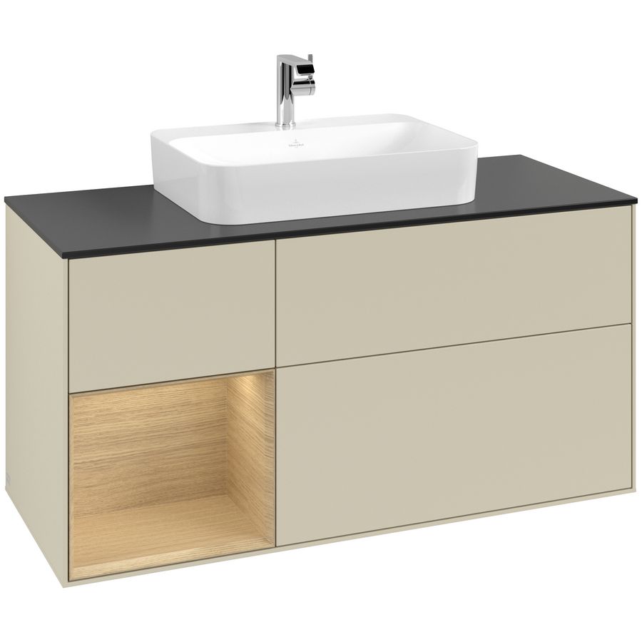 Wastafelonderkast Finion 1200x603x501mm S.Grey Matt Lacquer G412PCHJ