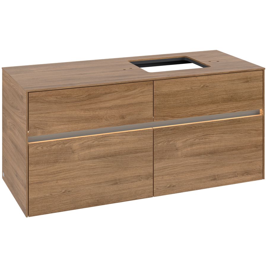 Wastafelonderkast Collaro 1200x548x500mm Oak.Kans C130B0RH