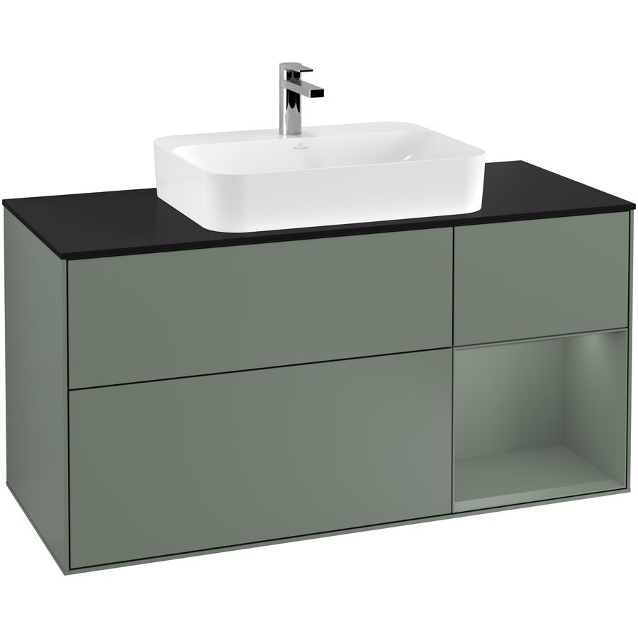 Wastafelonderkast Finion 1200x603x501mm Olive Matt Lacquer F422GMGM