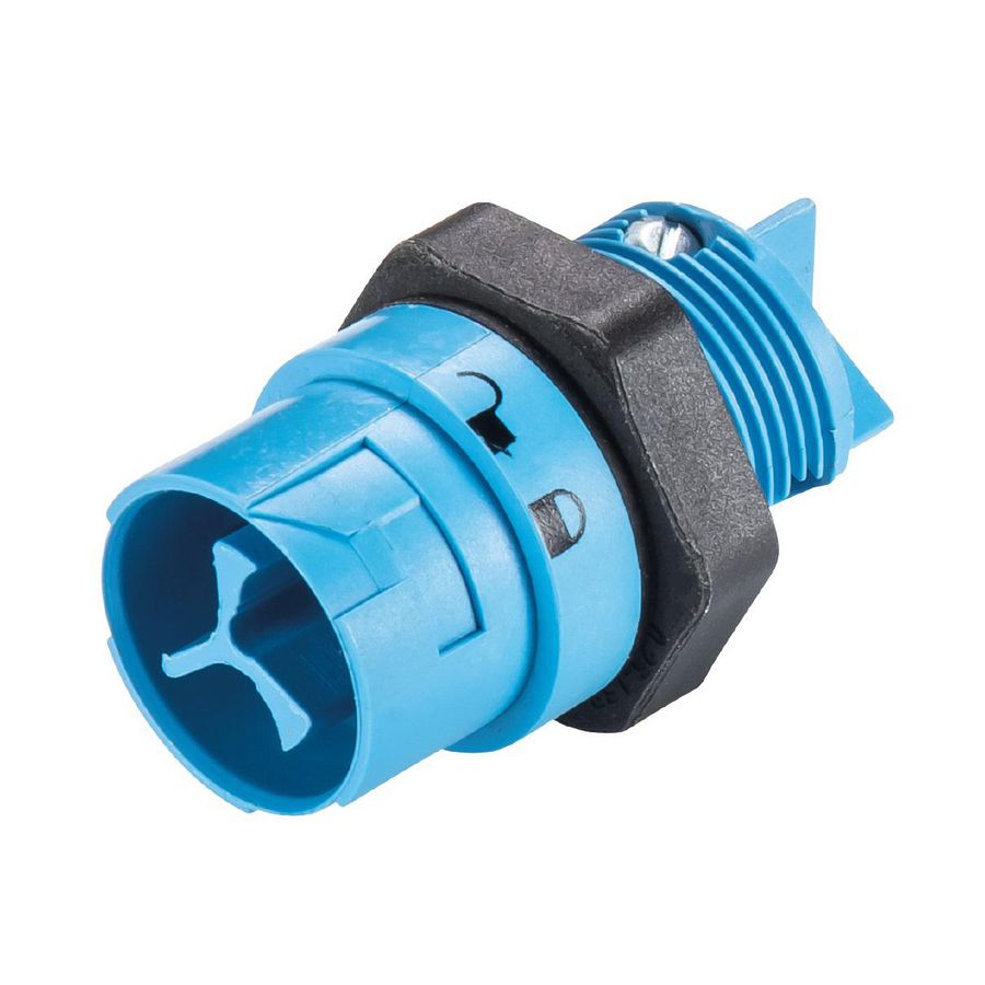 Schroef RST16I2 male chassis 2-polig lichtblauw VVE=100