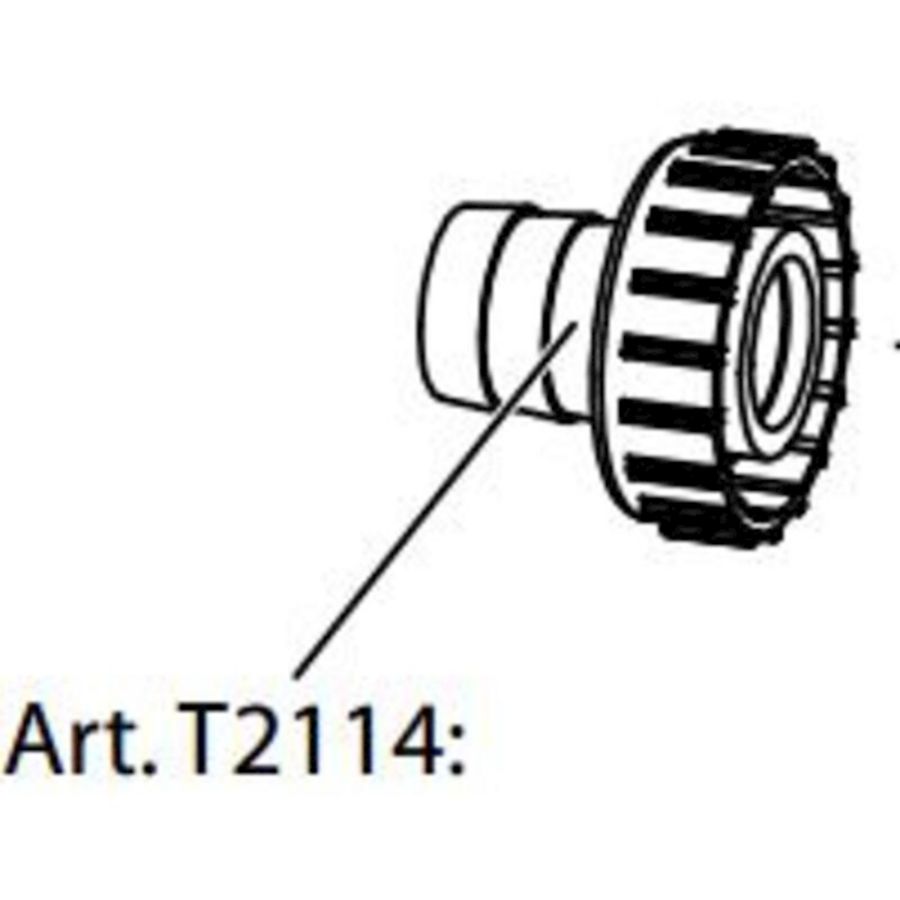 Aftapnippel tbv H-onderblok 3/4" wartel