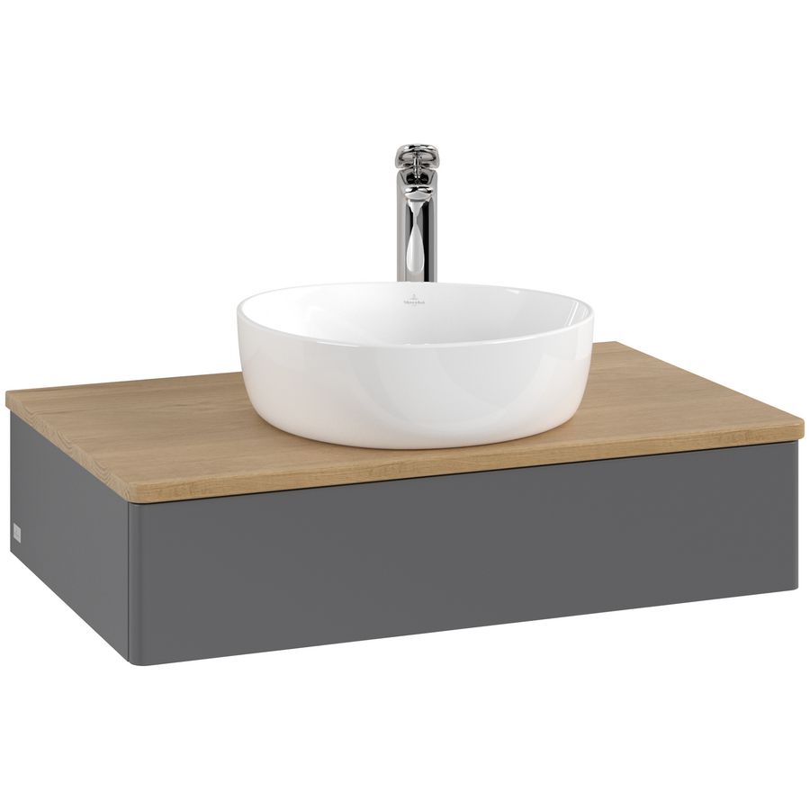 Wastafelonderkast Antao 800x190x500mm Antr. Matt Lacquer K08051GK