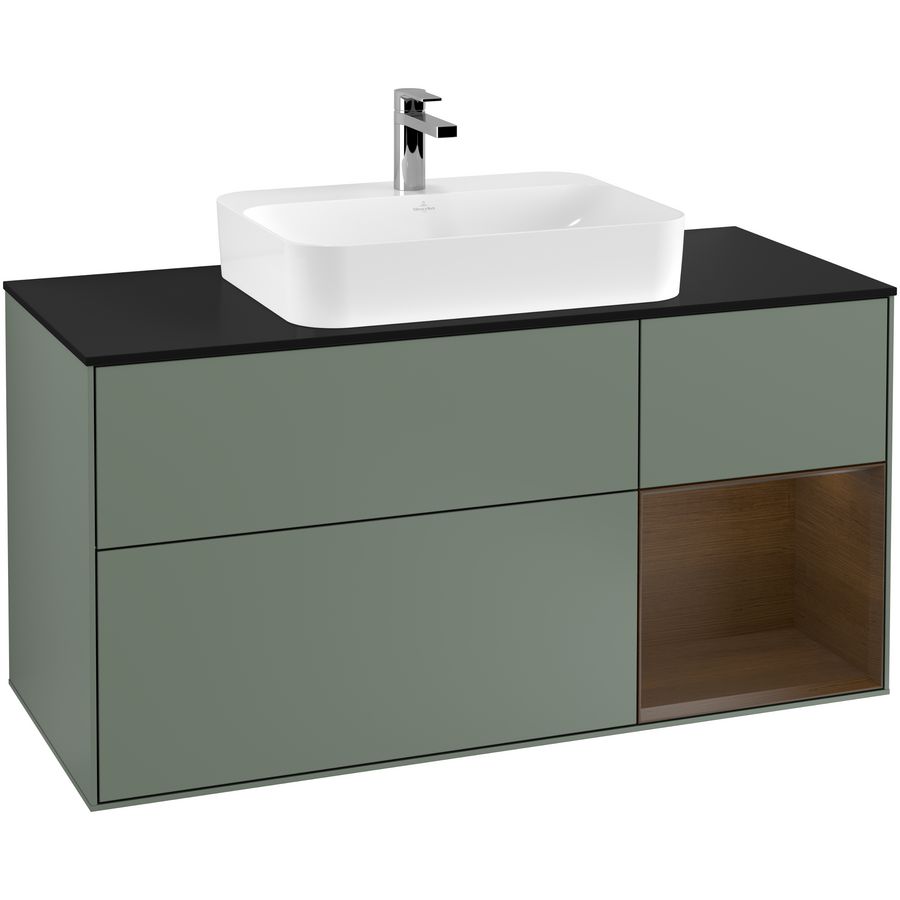 Wastafelonderkast Finion 1200x603x501mm Olive Matt Lacquer F422GNGM