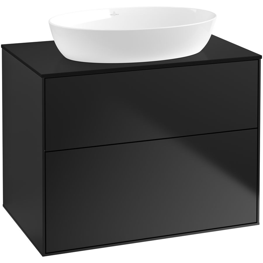 Wastafelonderkast Finion 800x603x501mm Black Matt Lacquer F99200PD