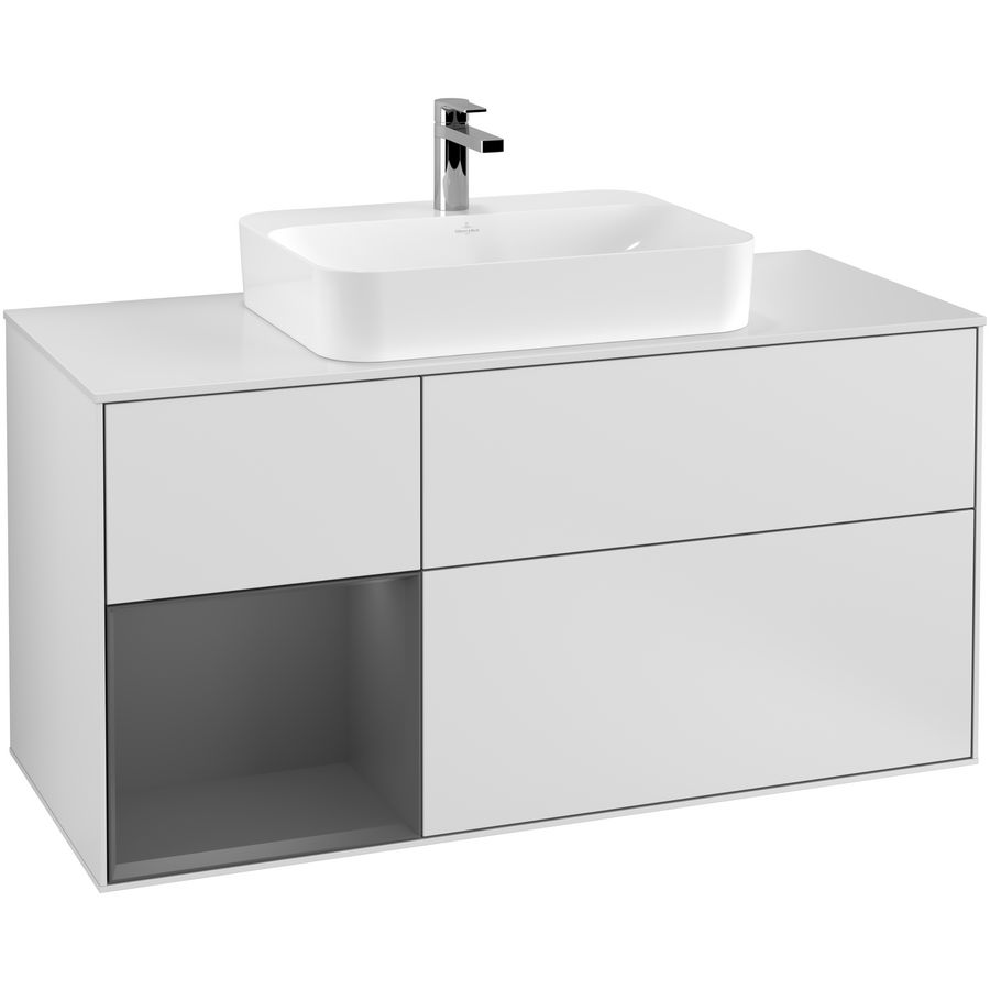 Wastafelonderkast Finion 1200x603x501mm White Matt Lacquer G411GKMT