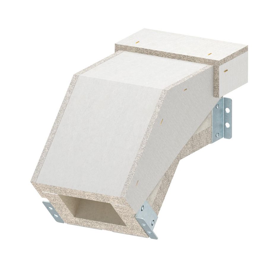 Verticale bocht dalend EI60 voor PLCS D060810 100x80