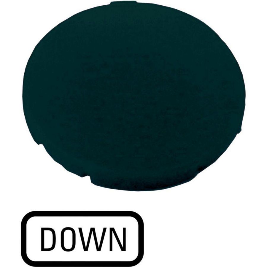Indicatieplaatje vlak zwart "down"