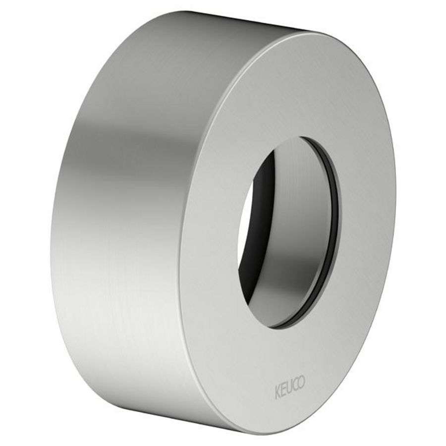 Verlengings-rozet voor thermostaat/rond hoogte 25mm rvs fin