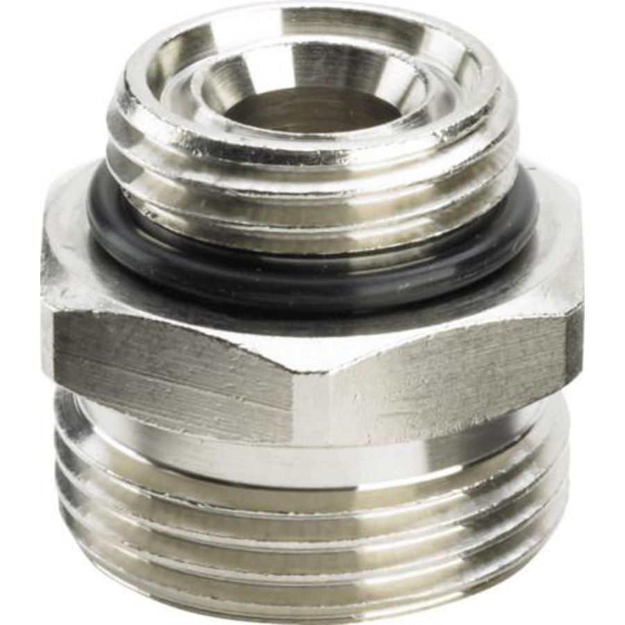 Aansluitkoppeling 1/2x3/4x25 messing/mat-vernikkelt