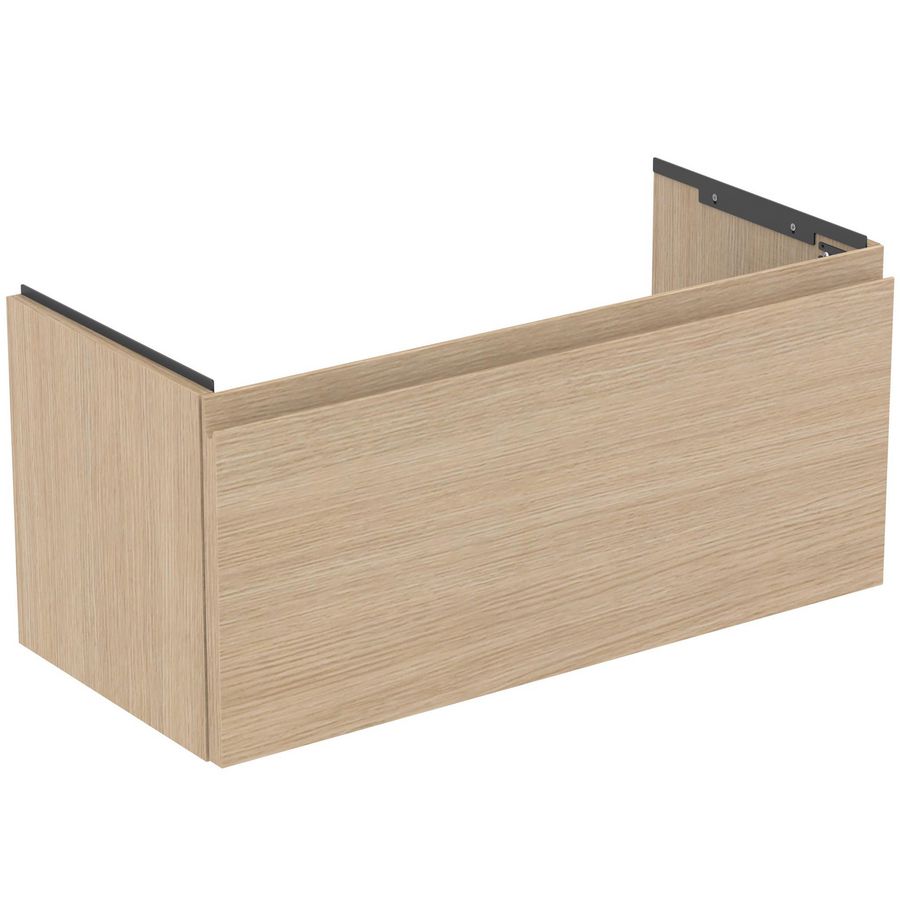 Wastafelmeubel 800x375x370mm white oak 1 lade Finesse